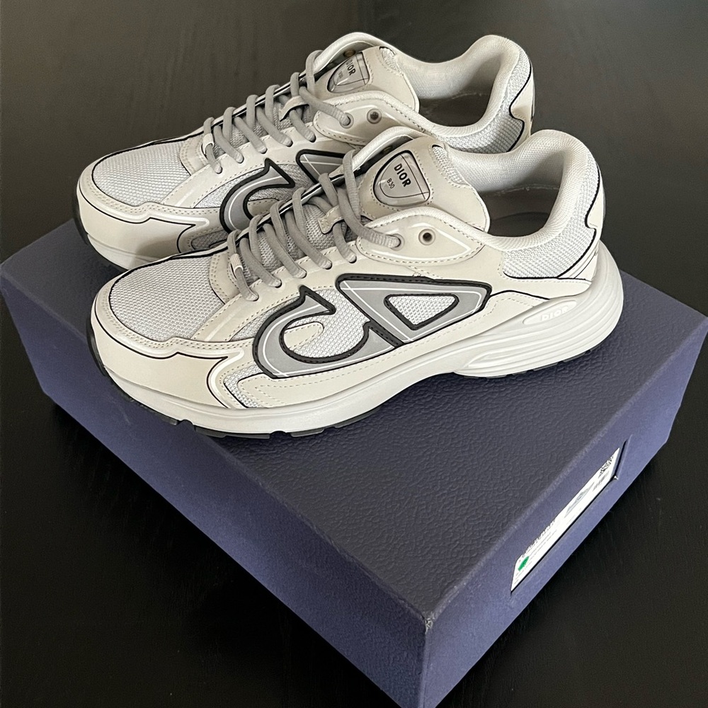 Dior Cream and Black Athletic Shoes